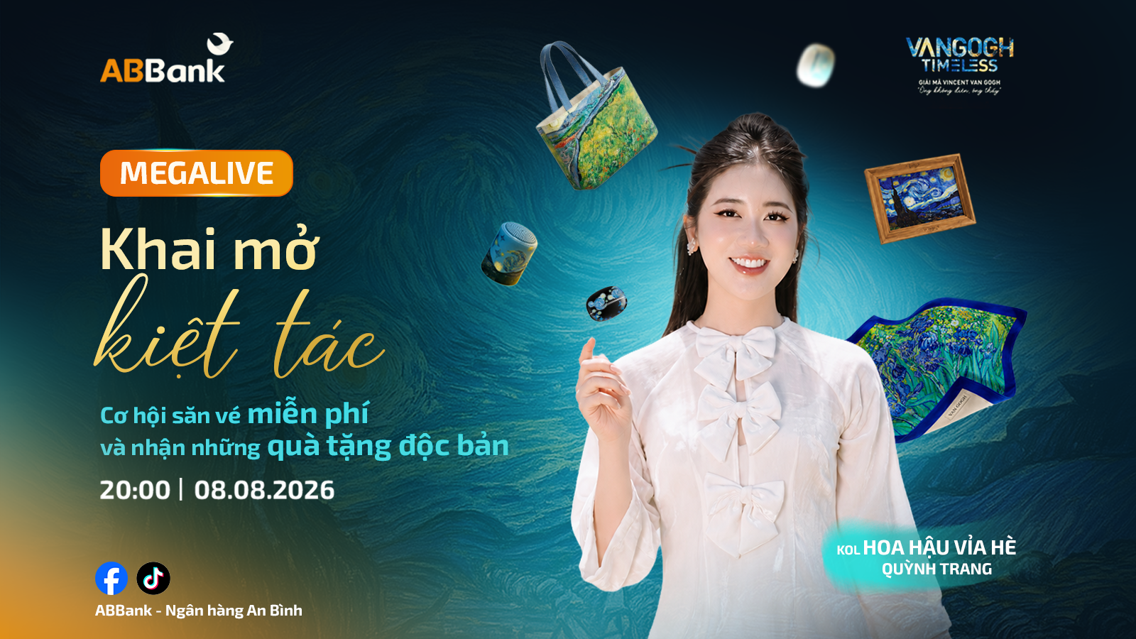 Megalive 'Khai mở kiệt tác' 8/8: Cơ hội nhận vé triển lãm Van Gogh Timeless