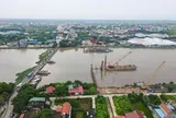 Diện mạo cây cầu vượt sông gần 600 tỷ đồng dần thành hình tại Ninh Bình
