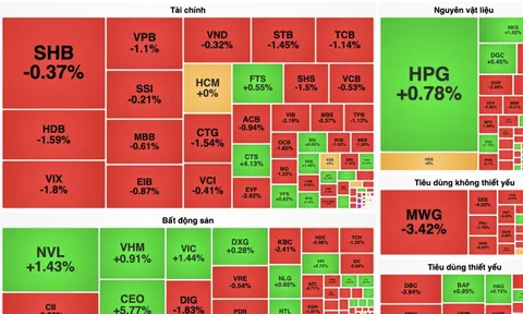 VN-Index suýt mất mốc 1.330 điểm