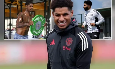 Bị đào thải, Rashford vẫn trở lại MU luyện tập