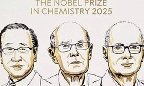 Giải Nobel Hóa học năm 2025 được công bố: Ba nhà khoa học chiến thắng vì vật liệu khung kim loại-hữu cơ tiên phong