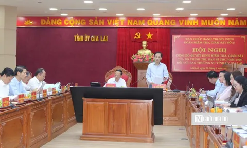 Đoàn kiểm tra, giám sát số 21 của Trung ương làm việc tại tỉnh Gia Lai