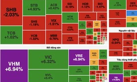 VN-Index tăng hơn 22 điểm, “họ” Vingroup kéo trụ