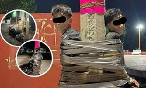 Batman lộ diện tại Mexico: Dùng băng keo trói sống hàng loạt tên trộm xe máy vào cột đèn khiến cảnh sát đau đầu