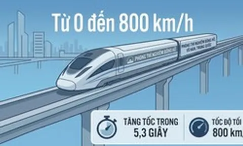 Siêu tàu 1,1 tấn của Trung Quốc tăng vọt tốc độ lên 800 km/h chỉ trong 5,3 giây: Phá kỷ lục thế giới