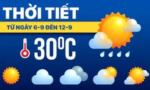 Dự báo thời tiết từ 6-9 đến 12-9: Cả nước mưa dông