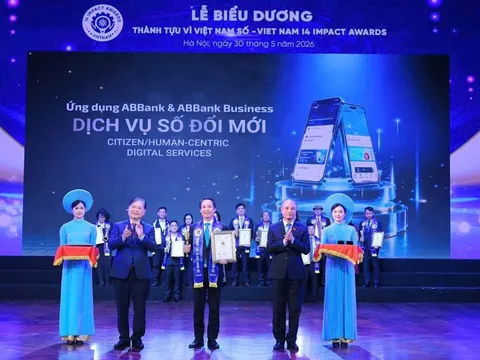 ABBank nhận giải “Dịch vụ số xuất sắc” tại Viet Nam I4 Impact Awards 2026