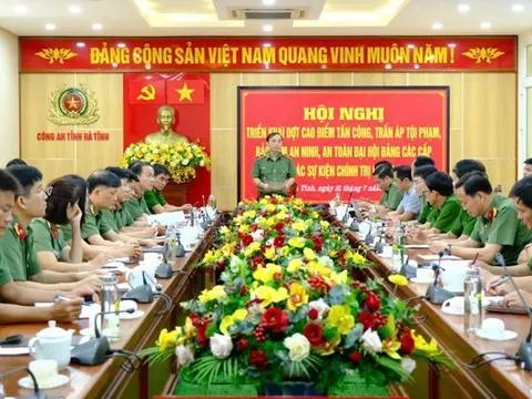 Hà Tĩnh: Cao điểm tấn công, trấn áp tội phạm, bảo đảm an toàn Đại hội Đảng các cấp
