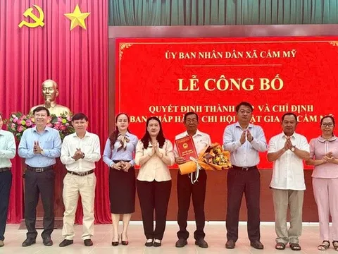 Thành lập Chi hội Luật gia xã Cẩm Mỹ, tăng cường nguồn lực pháp lý cho cơ sở