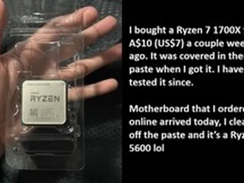 Mua CPU cũ giá 7 USD dính đầy keo, game thủ ngỡ ngàng khi vệ sinh ra "kho báu" Ryzen 5 5600