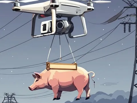 “Lợn bay” đâm vào đường điện cao thế, cả ngôi làng mất điện suốt 10 tiếng đồng hồ