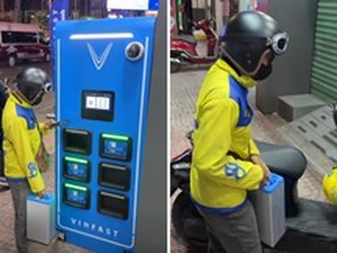 Đổi pin xe điện giờ nhanh như thế này thì sao phải đi xe xăng nữa nhỉ?