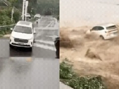 Kinh hoàng khoảnh khắc cầu gãy sập, ô tô bị "nuốt chửng" trong dòng lũ dữ