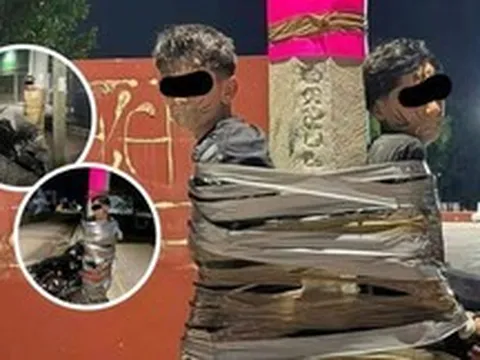Batman lộ diện tại Mexico: Dùng băng keo trói sống hàng loạt tên trộm xe máy vào cột đèn khiến cảnh sát đau đầu