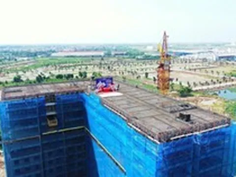 Hòa Phát cất nóc công trình hơn 800 căn nhà ở xã hội tại Hưng Yên