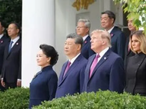 Tổng thống Mỹ Donald Trump đón Chủ tịch Trung Quốc Tập Cận Bình tại Nhà Trắng