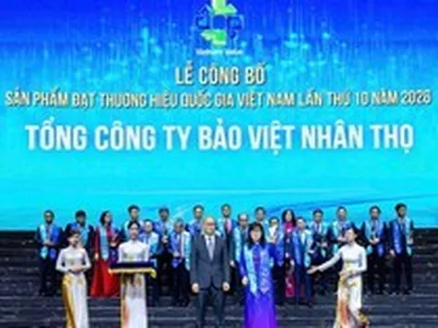 Sản phẩm của Bảo Việt Nhân thọ đạt Thương hiệu Quốc gia Việt Nam 2026: 30 năm xây dựng năng lực cạnh tranh của thương hiệu bảo hiểm Việt Nam