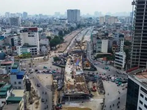 Dồn lực thi công hai cầu vượt trên công trường đường Vành đai 1