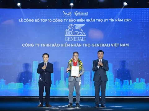 Generali Việt Nam lọt Top 10 Công ty bảo hiểm uy tín năm 2025