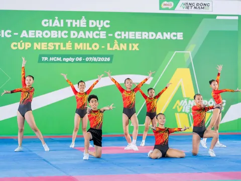 Khép lại giải Aerobic Cúp Nestlé MILO 2026: Sân chơi học đường giúp học sinh rèn kỹ năng sống qua từng bước nhảy